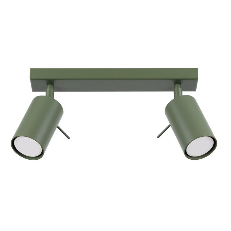 Spot Sollux Lighting Ring zielony oliwkowy 2 x GU10 x IP20 wym: 17 x 30 x 6 cm - 1 szt.