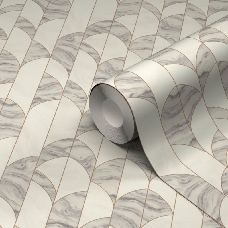 Tapeta winylowa na flizelinie GoodHome Oldu biała