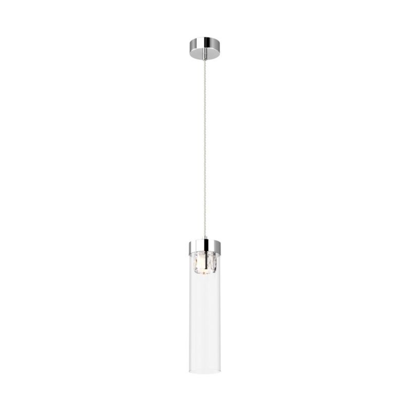Lampa wisząca Zuma Line Gem 1567 chromowana przezroczysty tuba 1xG9 x 28W 1 szt.