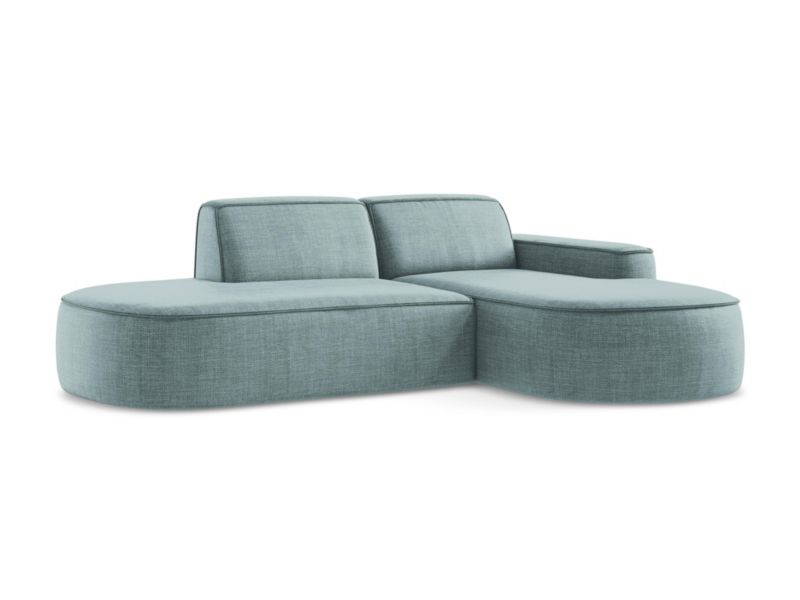 Narożnik prawostronny LaMiaSofa MELISSA z tkaniny strukturalnej 284x166 cm jeans 1 szt.