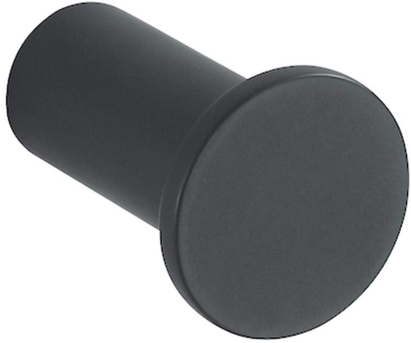 Wieszak pojedynczy Stella czarny matowy, metalowy, montaż ścienny, w zestawie mocowanie, 1 szt.