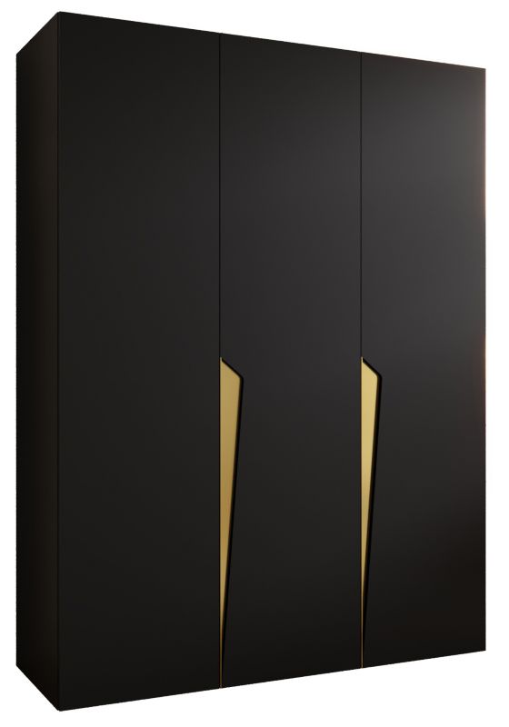 Szafa uchylna otwierana Abiks PIANO 1 150 wys 202 cm Czarny + Złoty 1 szt