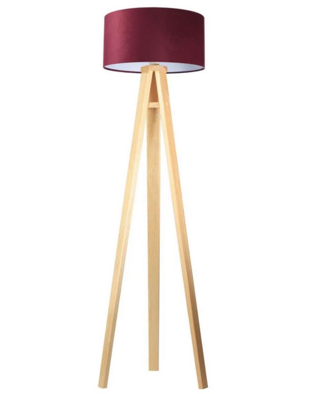 Lampa Bps Koncept stojąca HOME 40 bordowa/biała/sosna 1 szt