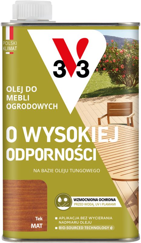 Olej do mebli o wysokiej odporności V33 tek 0,5 l