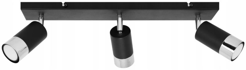 Lampa sufitowa reflektor Light Home LH Hugo 3x GU10 20W czarny 1szt.