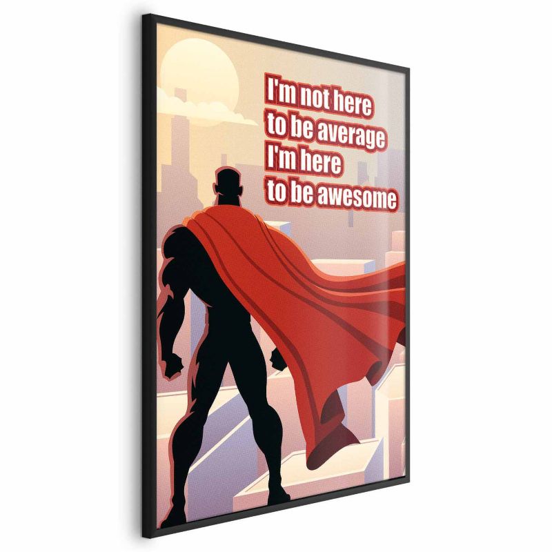 Plakat Artgeist Average 21x30 cm z ramą czarną 1 szt