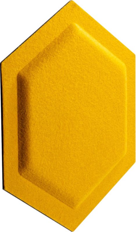 Panel dekoracyjny Decosa 30 x 26 cm filcowy heksagon musztardowy