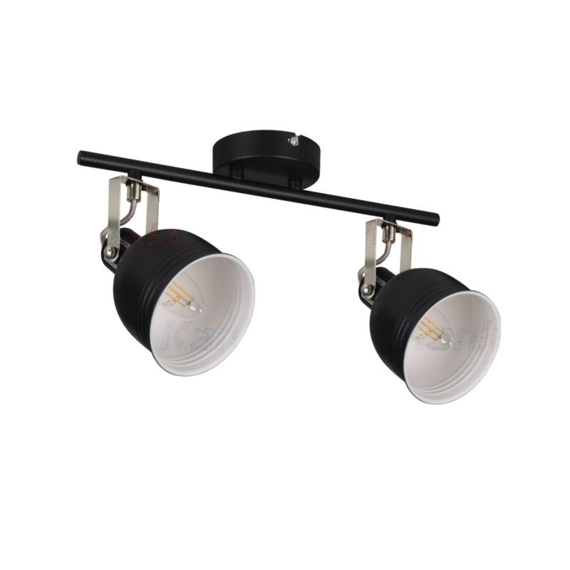 Lampa sufitowa Kanlux Derato czarna wym: 16,5 x 11 x 10 cm 2xE14 x 8W 1 szt.