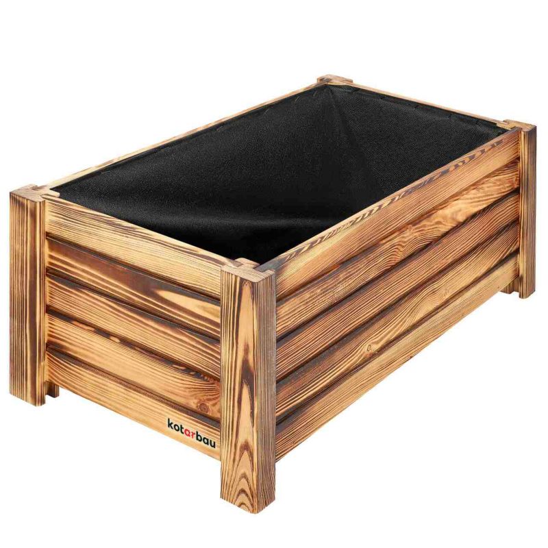 Doniczka drewniana KOTARBAU opalana 60x33 cm 1 szt.