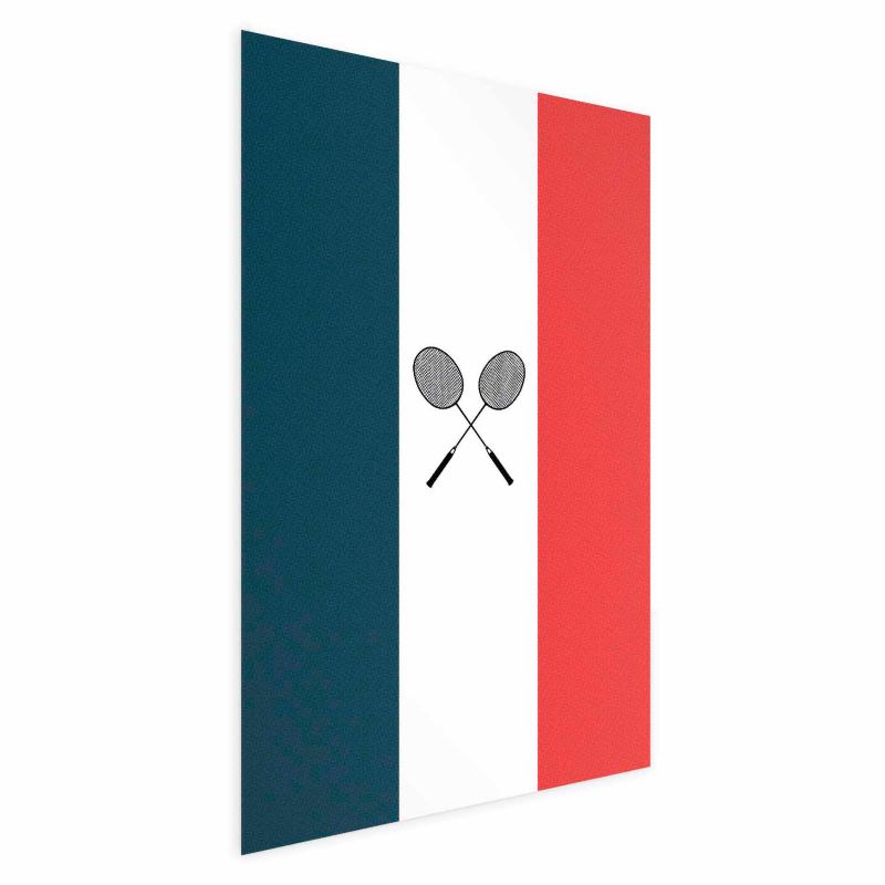 Plakat Artgeist Francja i badminton 60x90 cm bez ramy 1 szt