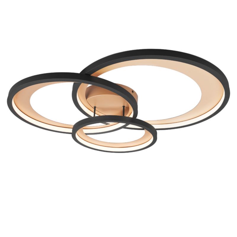 Lampa sufitowa wisząca Trio Granada 5702 czarno-złota nowoczesna wbudowany LED 36W 1 szt.