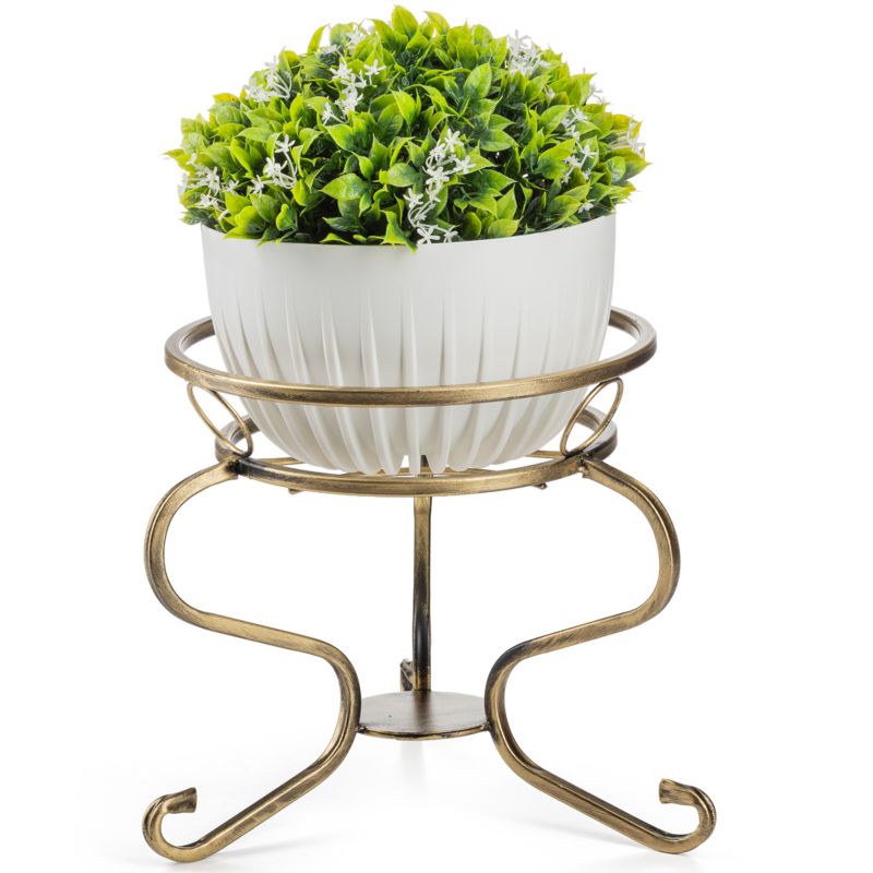 Kwietnik Stojący Dąstal Metalowy Złoty 33x28x28 cm 1 szt.