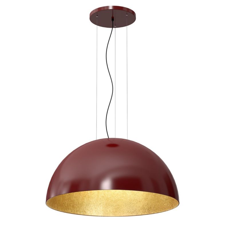 Lampa wisząca Luminex Compo burgundowo-złota wym: 140 x 80 x 80 cm 1xE27 x 15W 1 szt.