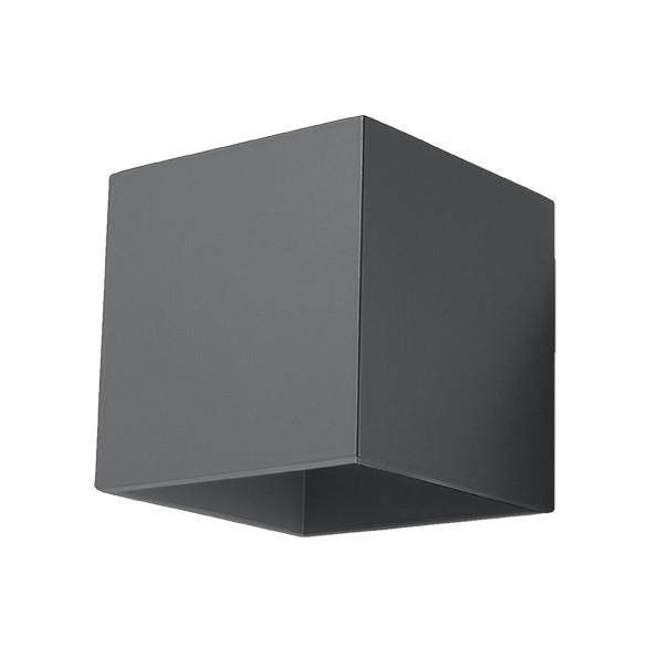 Kinkiet ścienny Sollux Lighting Quad antracyt 1 x G9 x 40W IP20 wym: 10 x 12 x 12 cm - 1 szt.