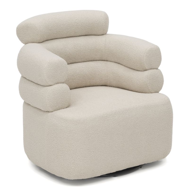 Fotel obrotowy MebleMWM MY-6492 Now or never 03 boucle beż 1 szt.