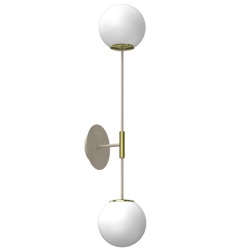 Kinkiet ścienny Luminex Satelit kremowo-złoty połysk-biały 2 x E27 x 15W IP20 wym: 80 x 15 x 18 cm - 1 szt.