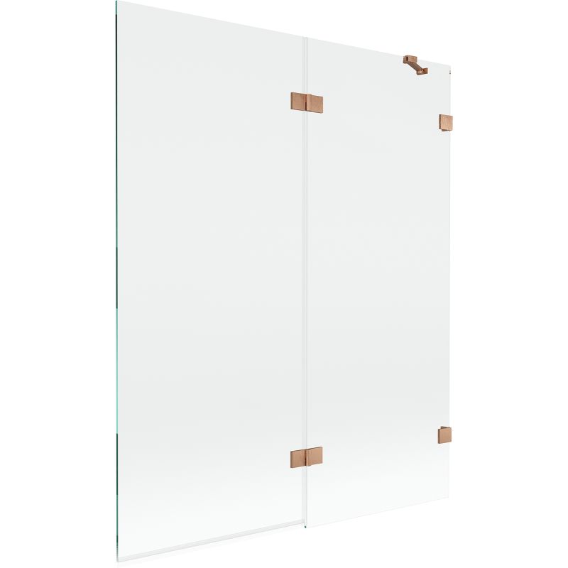 Parawan nawannowy dwuskrzydłowy Mexen Lunar miedź szczotkowana 140x150 1 szt