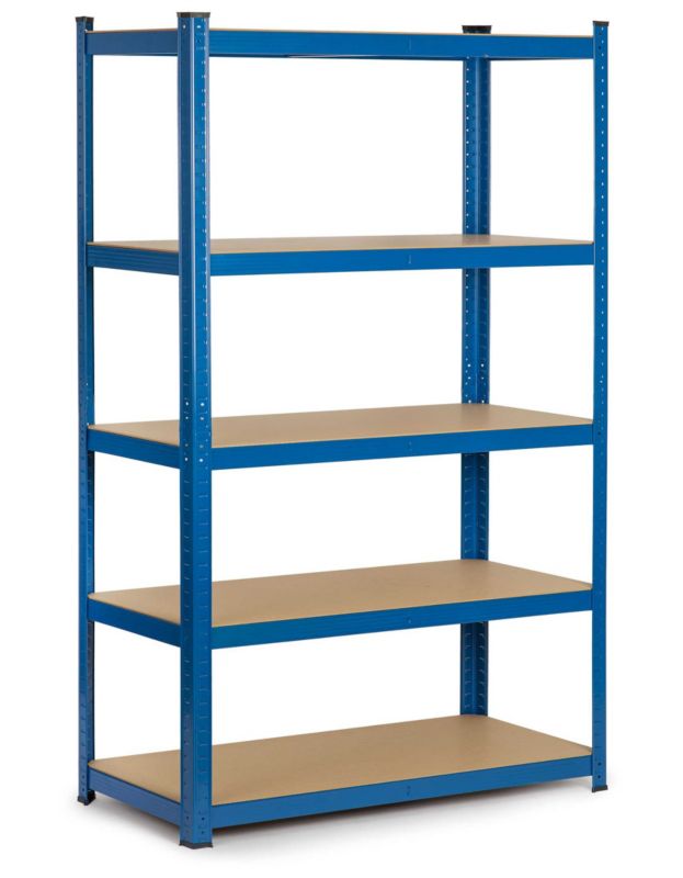 Regał magazynowy Humberg 150x75x30 cm metalowy niebieski 5 półek 125 kg 1 szt.