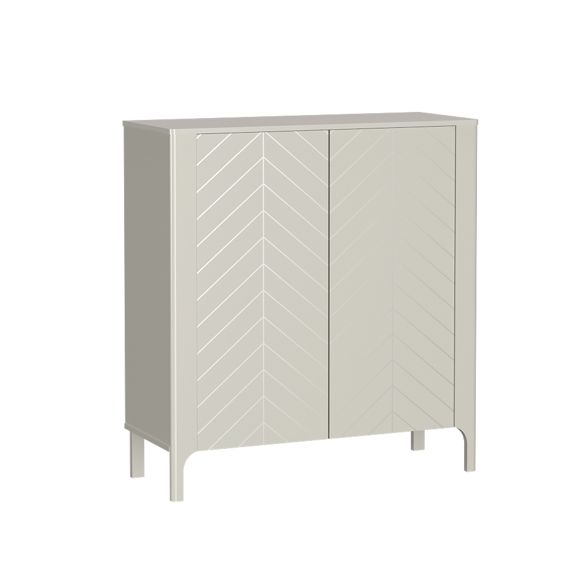 Komoda Furnidea 103 cm kaszmir jodełka z drzwiami PUSH TO OPEN MALUBA 1 szt.