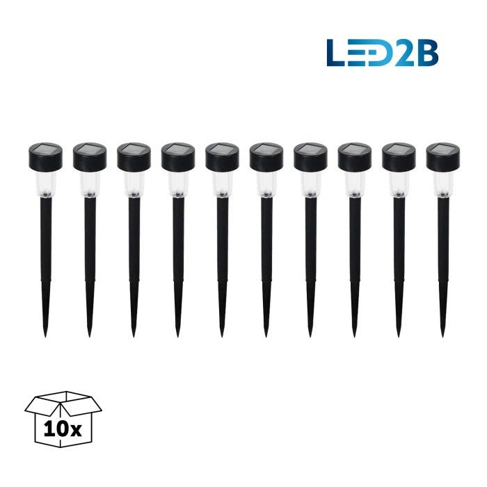 Lampa ogrodowa dekoracyjna solarna Kobi Zen czarna LED 0.06W 6000K z czujnikiem IP44 wym: 31 x 4,5 x 4,5 cm - 1 szt.