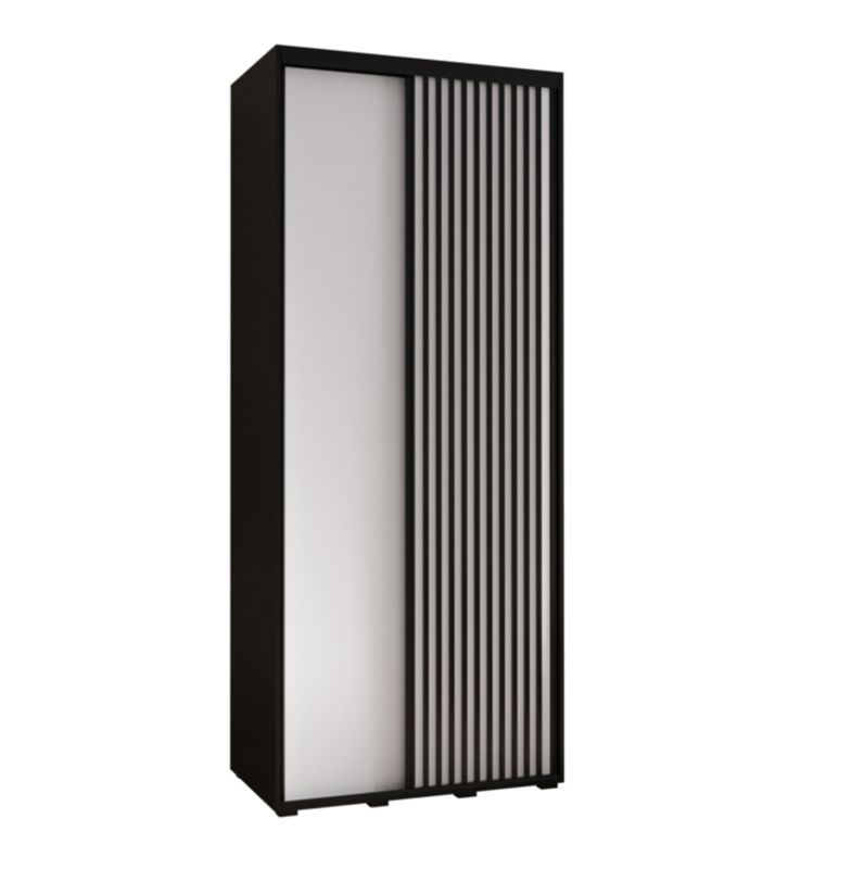 Szafa przesuwna Garderoba Abiks Lanko 1 100 gł. 45 czarny/biały 1 szt.