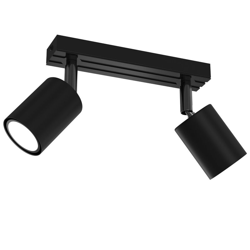 Lampa sufitowa Luminex Terra czarny mat-czarny połysk Listwa z lampami 2 x GU10 x 8W wym: 15,5 x 20 x 5,5 cm - 1 szt.