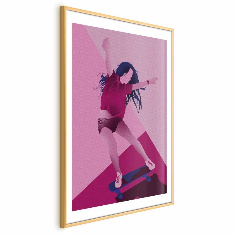 Plakat Artgeist Powerslide 21x30 cm z ramą złotą 1 szt