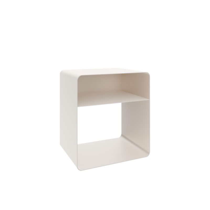 Stolik nocny z półką Bettso Aura nowoczesna do minimalistycznych wnętrz kaszmir 1szt.