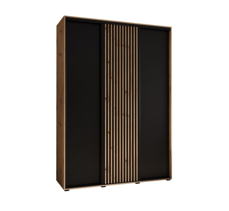 Szafa przesuwna Garderoba Abiks Lanko 1 170 gł. 45 artisan/czarny 1 szt.