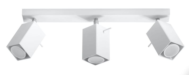 Reflektor spot Sollux Lighting Merida biały chromowany 3 x GU10 x 40W IP20 wym: 45 x 8 cm - 1 szt.