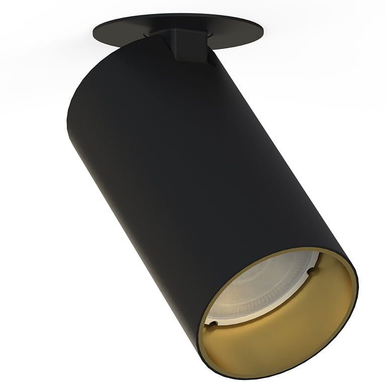 Oprawa wpuszczana Nowodvorski Lighting Mono czarno-złota ruchoma 1 x GU10 x 10W IP20 wym: 11 x 5,5 x 5,5 cm okrągła - 1 szt.