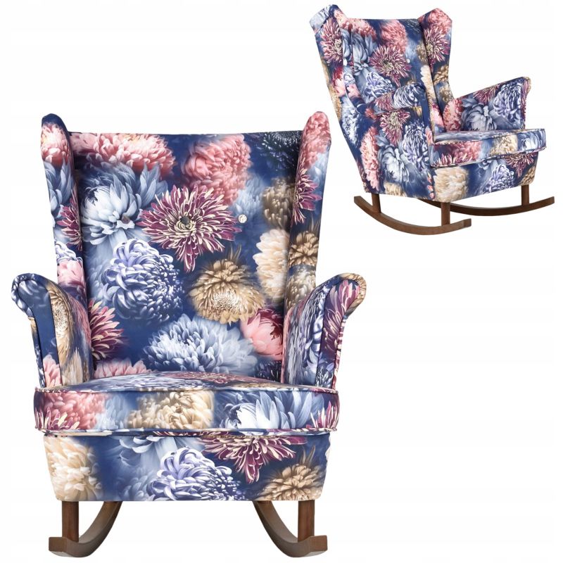 Fotel uszak do salonu bujany Family Meble ARI kwiaty 1szt