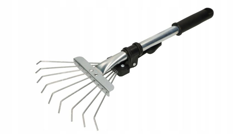 Grabie KOTARBAU 9-zębne do liści 195 mm z trzonem 1 szt.