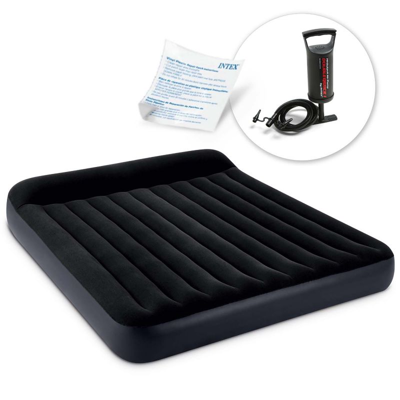 Materac dmuchany Intex 64144-68612 z pompką tłokową 203x183x25 cm 1 szt.
