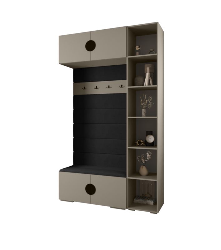 Garderoba do przedpokoju Abiks INOVA 4 Z20 kaszmir+czarny+manila18 1 szt.