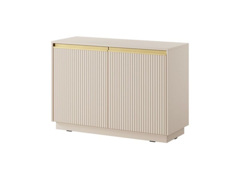Komoda dwudrzwiowa Bettso Roy 104 cm z ryflowanymi frontami beżowy 1szt.