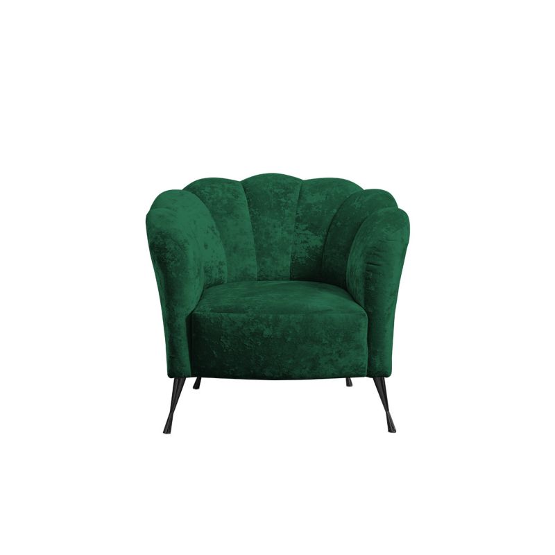 Fotel MIRJAN 24 Adria malachitowy + czarny chrom 1 szt.