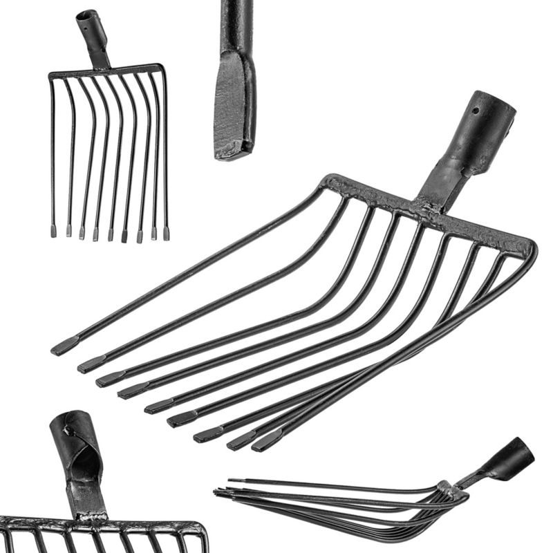 Widły Gospodarcze KADAX 9-Zębne Do Ziemniaków Kamienia Ogrodowe Bez Trzonka Stal 1szt.