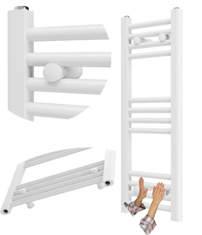 Grzejnik Łazienkowy Drabinkowy Granitan Breno 30x80cm Biały 1 szt.