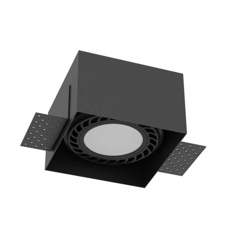 Oprawa sufitowa wpuszczana Brosline Cage czarna 1 x GU10 x 18W IP20 wym: 8,5 x 12 x 12 cm kwadratowa - 1 szt.