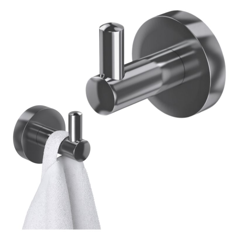 Uchwyt Na Ręcznik Punktowy Gunmetal Granitan Kivo Wieszak Okrągły Łazienkowy 1 szt.