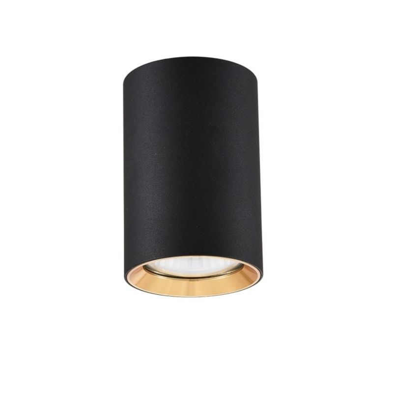 Spot sufitowy Light Prestige Manacor czarno-złoty 1 x GU10 x 50W IP20 wym: 9 x 6 x 6 cm - 1 szt.