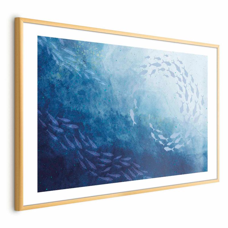 Plakat Artgeist Morska toń 60x40 cm z ramą złotą 1 szt