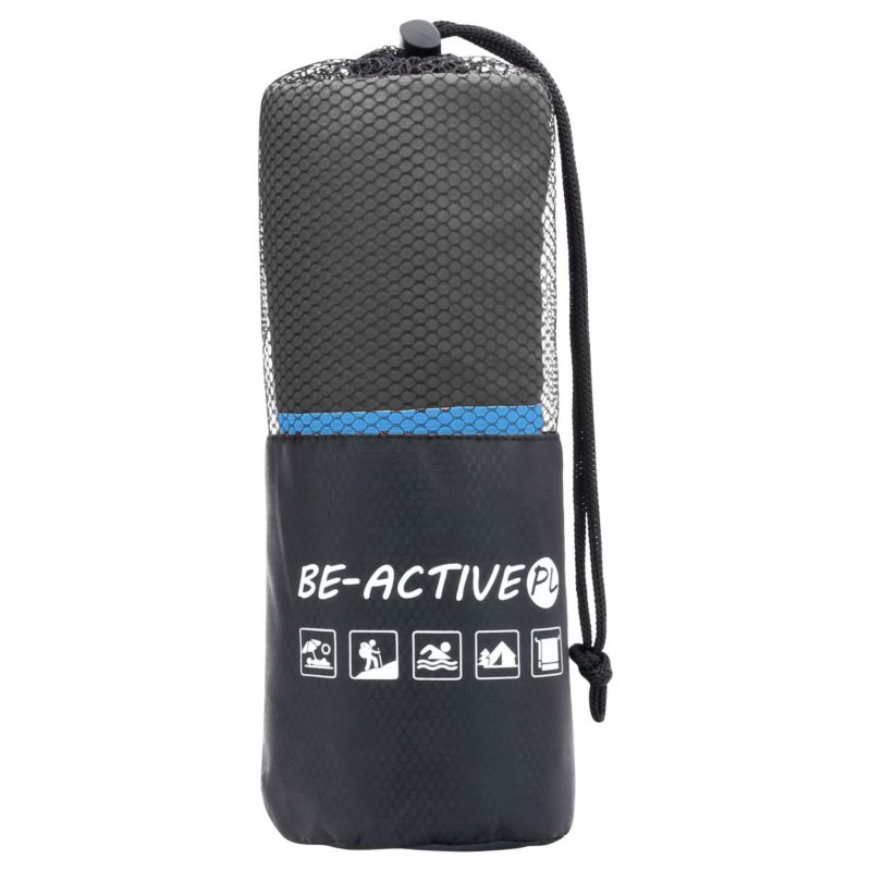 Ręcznik Be-active.pl szybkoschnący sportowy z mikrofibry 180x100 szaro-niebieski 1szt