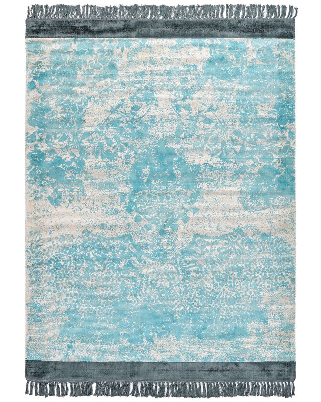 Dywan z wiskozy 160 x 230 cm niebieski z beżowym Akarsu 1 szt.