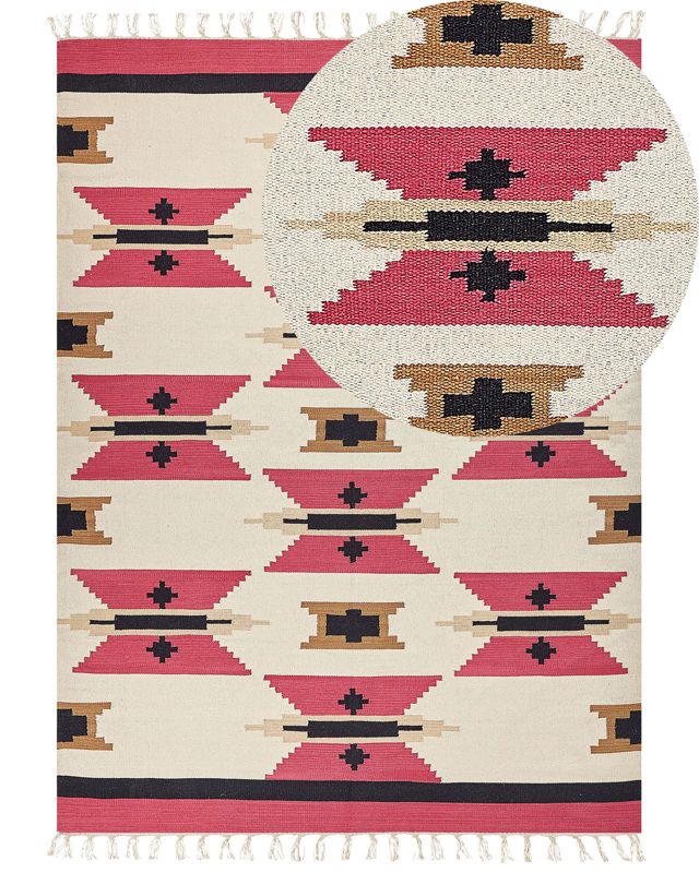 Dywan bawełniany kilim 160 x 230 cm wielokolorowy Garni 1 szt.
