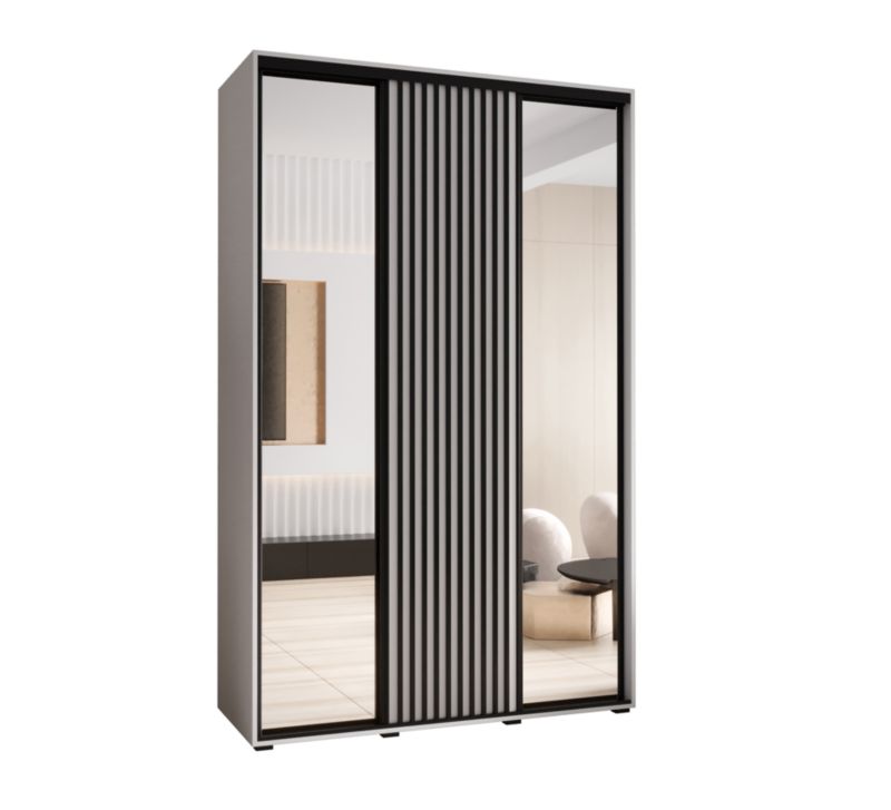 Szafa przesuwna Garderoba Abiks LANKO 2 160 gł. 45 biały/biały 1 szt.