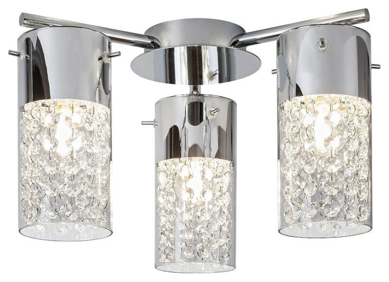 Lampa sufitowa wisząca Rabalux Niagara 1950 chromowana przezroczysty kryształki 3xE14 x 40W 1 szt.