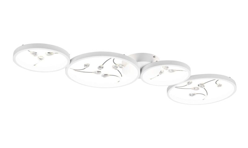 Lampa sufitowa wisząca Trio Groovy 1908 biało-przezroczysty nowoczesna wbudowany LED 37W 1 szt.