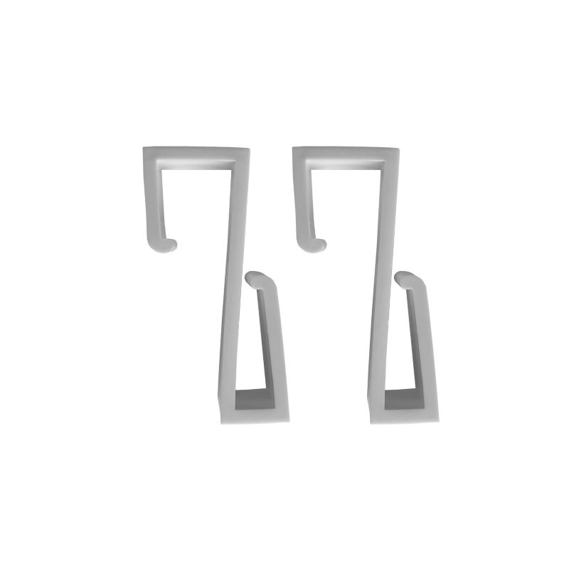 Wieszak na ręcznik Luxrad Klik kwadrat biały do grzejników łazienowych 2 szt